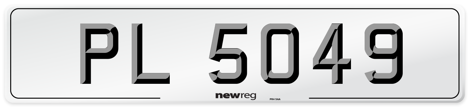 PL 5049 Number Plate from New Reg